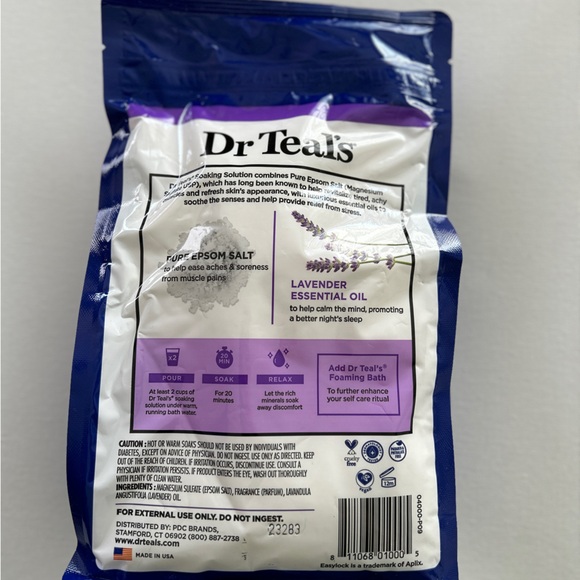 Dr Teals Soothe & Sleep - Lavender 4-piece set - plus 3lbs Epsom Salts - Picture 4 of 5